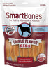 SmartBones Rib and Wing Chews, No Artificial Colors or Preservatives, Fun Shaped Triple Flavor Dog Treat