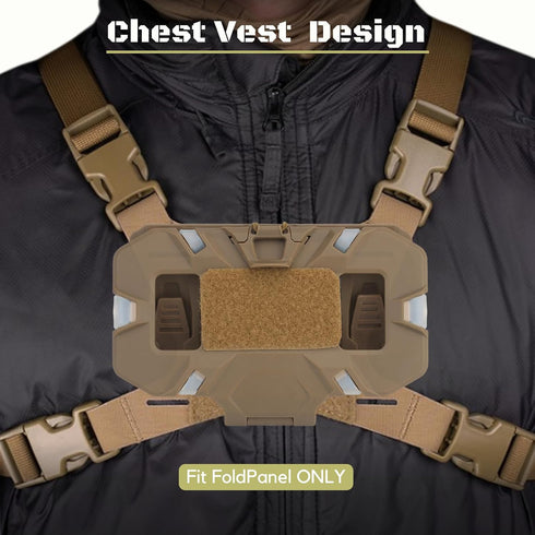 Let Me Be Let-Me-Be FoldPanel Harness Navigation Board Chest Rig for Plate Carrier Phone Mount Molle Holder,Lightweight