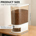 Pet Food Storage Container with Lid & Scooper Press to Dispense Clear Airtight Cat Food Storage Container Dog Food