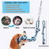 LOOBANI Dog Spring Pole Toy for Pitbull - Durable Outdoor Tug Toy for Exercise & Bite Training, Blue