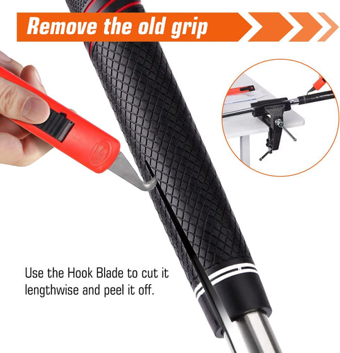 YIMISIMON 15 Set Golf Grip Regripping Kit for Home Use | Includes Retractable Hook Blade, Grip Tape, Grip Tape Remover