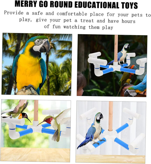 Educational Rotatable Parrot Toy - Spinning Cage Accessory