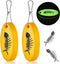 Yaomiao Floating Keychain - Oval Shaped Foam Floating Key Ring, Glow in the Dark for Fishing Outdoor Use