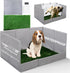 HQ4US 4LEGS Dog Grass Pad with Tray Foldable Dog Litter Box High