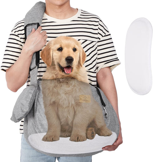 Ownpets Pet Sling Carrier, Fits 15 to 25lbs Extra-Large Dog/Cat, Reversible Hands-Free Bag for Outdoor Travel