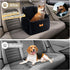KEELUXE 2 30lb 2 Dog Car Seat for Small Dogs, Dog Booster Seat Filling in Thick Memory Foam with Safety Leashes
