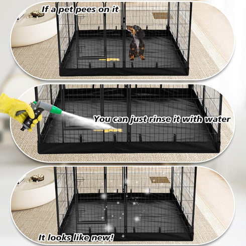 8 24" -48"x48" 600D PJYuCien Rectangle Dog Playpen Bottom Pad - Fits Panels Width Metal Dog Pen Size Oxford Cloth