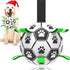 Dog Soccer Ball Toys with Straps, 6'' Interactive Tug of War Toy for Small Medium Dogs, Outdoor Birthday Gifts