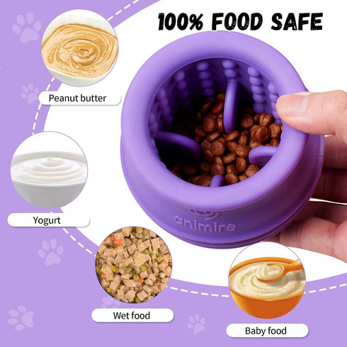 Frozen Treat Dispensing Dog Toy, Long-Lasting Interactive Puzzle Toys for Dogs, Stuffable Dog Enrichment Lick Treat Toy