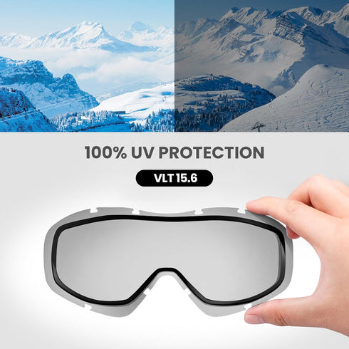 OutdoorMaster OTG Ski Goggles - Over Glasses Ski/Snowboard Goggles for Men, Women & Youth