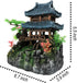 Aquarium Classical Resin Castle Decorations, Realistic Details Castle with Green Leaf for Fish Tank Accessories
