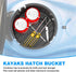 Kayak Storage Bucket, Hatch Container Replacement for Lifetime Kayaks, Fishing Storage Bin Fit Hatch Opening 6 7/8"