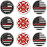 PinMart’s Mix Bundle Pack of 9 Golf Ball Markers, Golf Accessories for Men and Women, American Flag Set
