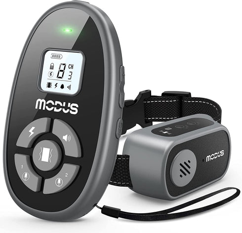 MODUS Dog Training Collar with Remote - 4 Modes, Rechargeable Anti Barking Device for All Sized Dogs