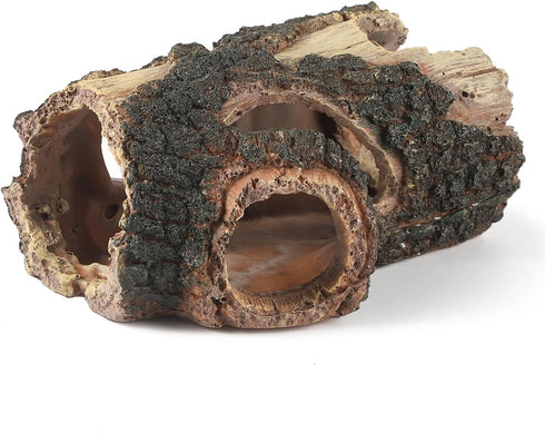 Aquarium Wood Fish Tank Decorations, Resin Fake Logs for Reptile Hide and Fish Cave, Suitable for 20 Gallon Tank