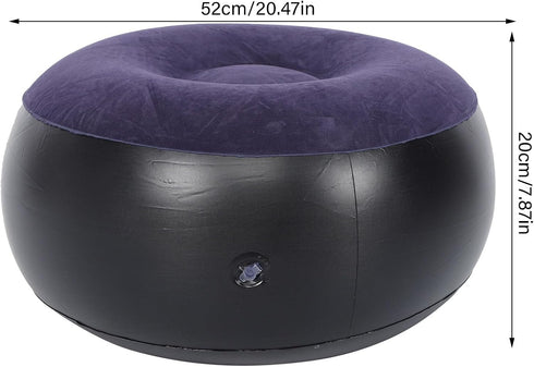 Mimdixy Inflatable Ottoman, Portable Outdoor Camping Chair Sofa Inflatable Flocking Stool Footrest Flexible Foot Stools