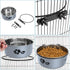 Dog Crate Water Bowl - 2PCS No Spill Hanging Bowls, Detachable Pet Food Water Bowl with Clamp Holder
