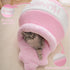 Romaneco Honey Pot Cat Cave Bed, Soft and Thick Rebound Sponge Pet Nest with Removable & Washable Cushion, Cute Cartoon