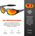 X LOOP Youth Polarized Sunglasses for Boys Kids Teens Age 8-16, Baseball Wrap Around UV400