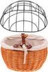 Toyvian Wicker Bike Basket Front Carrier Capacity Pet Basket for Cats Dogs