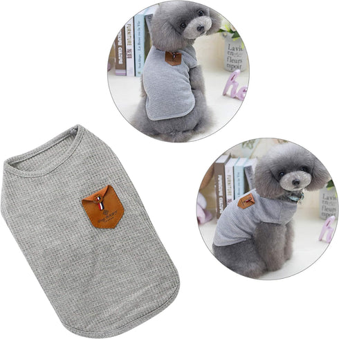 YAODHAOD 100% Cotton Dog Shirt, Summer Lightweight T-Shirts for Medium Small Dogs, Soft Breathable Tank Top (2pack)