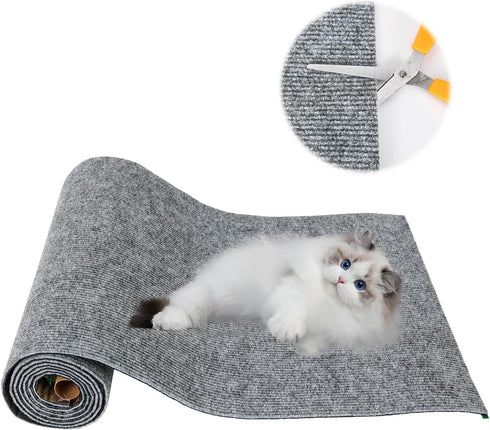 Trimmable Cat Scratching Mat, 78.7"x15.8" Self-Adhesive Cat Scratching Post Pad for Couch and Furniture