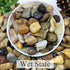 2lbs Natural Mixed Pebbles 5/8" for Fish Tank, Decorative Polished River Rocks for Landscaping