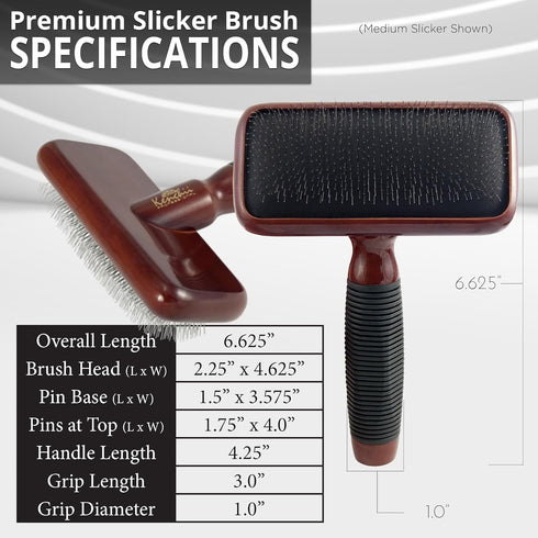 Kenchii Slicker Brush for Dogs - Professional Grooming Brush for Loose Fur, Tangles, Long Short Haired (Medium)