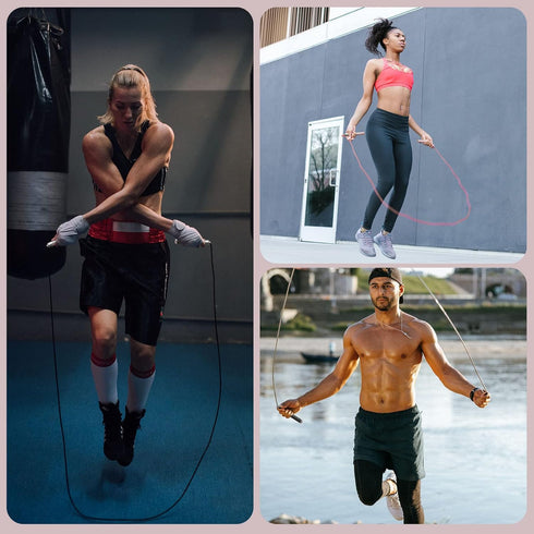 Speed Jump Rope for Fitness, Skipping Rope for Women Men Exercise with Adjustable Length Jumping Rope and Alloy &