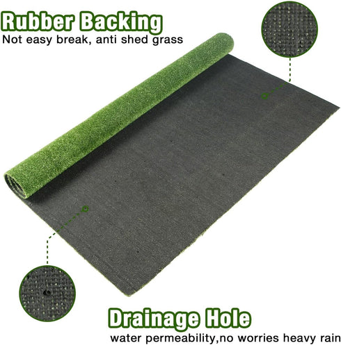2FTx8FT GLOBREEN Large Dog Grass Pee Pad, Artificial Grass Puppy Potty Training, Indoor Outdoor Pets Turf Balcony Patio