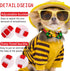 15pcs Summer Small Dog Collar with Bow Ties, Adjustable Hawaii Fruit Pattern Bow Ties for Dog Collar Accessories
