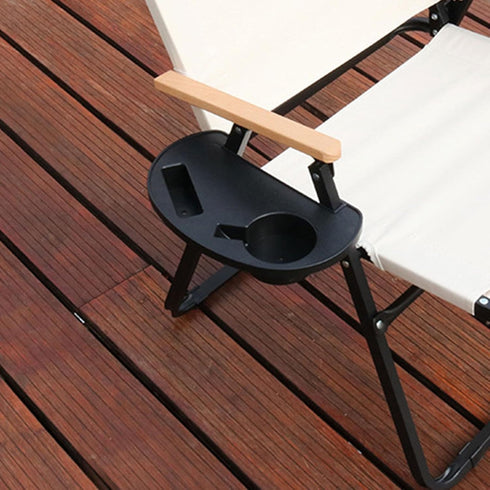 harayaa Foldable Reclining Chair Clip on Side Table Cup Drink Lounger Tray Clipfor Outdoor Fishing Camping Beach
