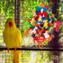 YUEPET 4 Pack Bird Shredder Toys - Small Parrot Chewing Toys for Parakeets, Parrotlets, Lovebirds, Cockatiels