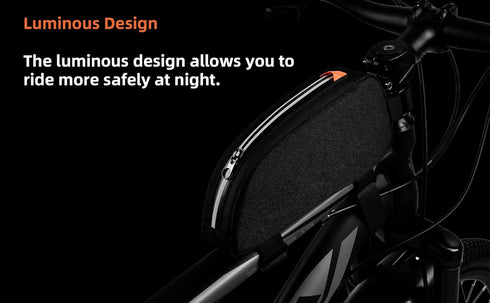 Waterproof Bike Top Tube Bag, Front Frame Pouch for Road Mountain Bicycle Outdoor Cycling Travel
