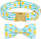 Maca Bates Summer Lemon Dog Collar with Bow Tie, Adjustable Breakaway Bows for XS to XL Dogs, Birthday Gift
