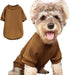 Puppy Sweater for Small Dogs, Warm Winter Cat Clothes, Knitwear Pet Sweatshirt, Medium Coffee Doggie Kitten Clothing