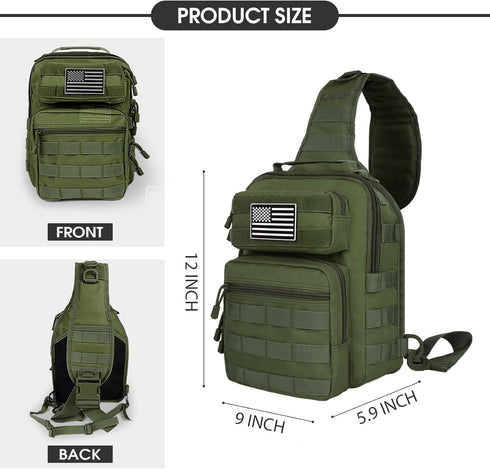 Backpack Pack HAOMUK Tactical Sling Bag Military Rover Shoulder Sling Small EDC Crossbody Chest Bag for Men