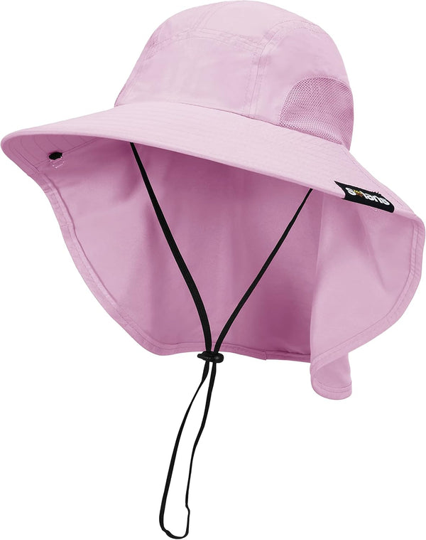 Neck Flap Sun Hat with Wide Brim, UPF 50+ for Hiking, Safari, Fishing, Men and Women