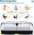 Small Animals Playpen,Pet Cage Tent Large Chicken Run Coop with Detachable Bottom Breathable Transparent Mesh Walls