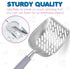 SunGrow Cat Litter Scoop, Premium Multicat Metal Sifter with Deep Shovel, Non-Slip Handle, Heavy Duty
