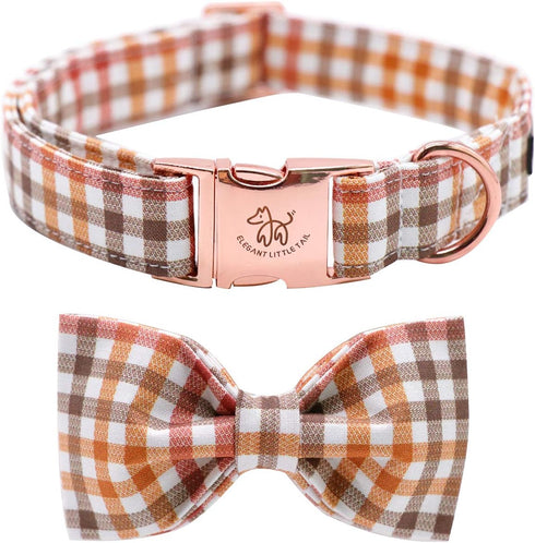 Elegant Little Tail Dog Collar with Bow, Comfortable Adjustable Bowtie Dog Collars for Small Medium Large Dogs