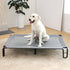 pettycare Elevated Outdoor Dog Bed, Waterproof Raised Bed for Large Dogs, Easy to Assemble, Grey