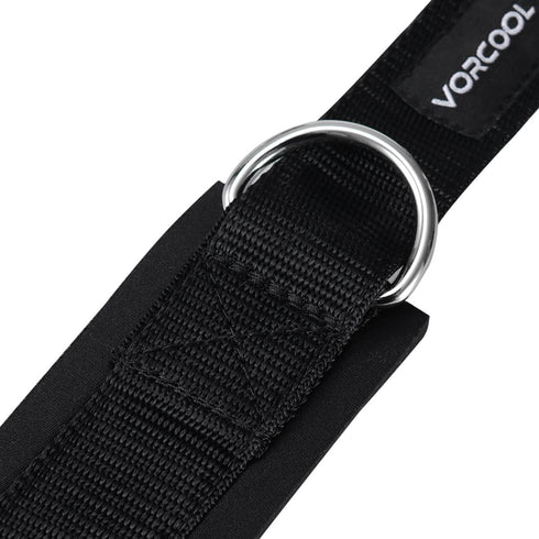 VORCOOL 2PCS Ankle Straps for Cable Machines, Neoprene Padded Cuffs for Weightlifting, Gym Workout, Carry Bag