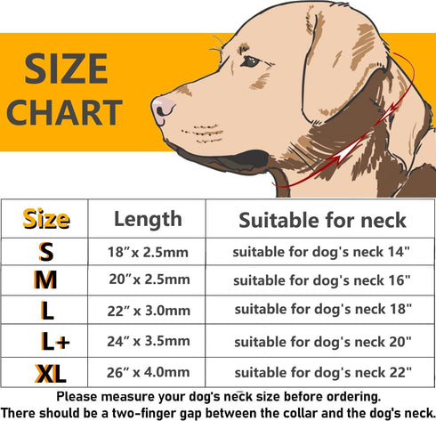 Dog Choke Collar Slip P Chain, Heavy Chain Metal Training Choke Collars, Adjustable for Small Medium Large Dogs