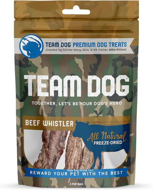 Beef Trachea Dog Chews, Single Ingredient Freeze Dried Beef Gullet Sticks for Healthy Teeth & Gums