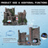 Aquarium Decorations, Castle Fish Tank Bubbler for Aquatic Pets to Breed, Play and Rest