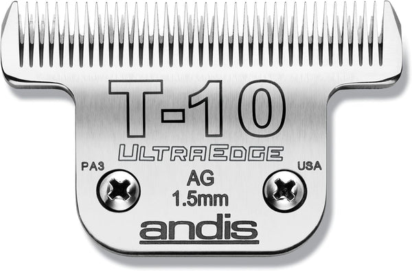 Andis Carbon-Infused Steel UltraEdge Dog Clipper Blade, Size-T-10, 1/6-Inch Cut Length (22305)