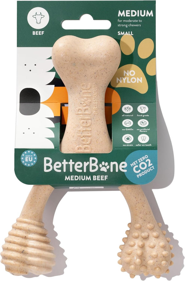 All-Natural, Nylon-Free Medium Density Dog Chew Toys, Ideal for Moderate to Strong Chewers, Non-Toxic