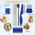 Pet Grooming Comb Kit with Tear Stain Remover Brush, Undercoat Rake, and Flea Comb for Dogs & Cats