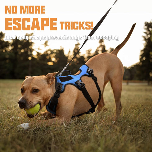 AUROTH Escape Proof Dog Harness for Large Dogs, No Pull with Lift Handle, Soft Padded Reflective Vest for Training